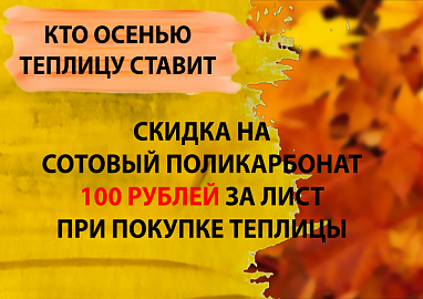 Кто осенью теплицу ставит тот по весне уже сажает